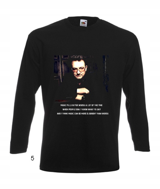

Bluzka Męska Wzory U2 Bono One War Koncert
