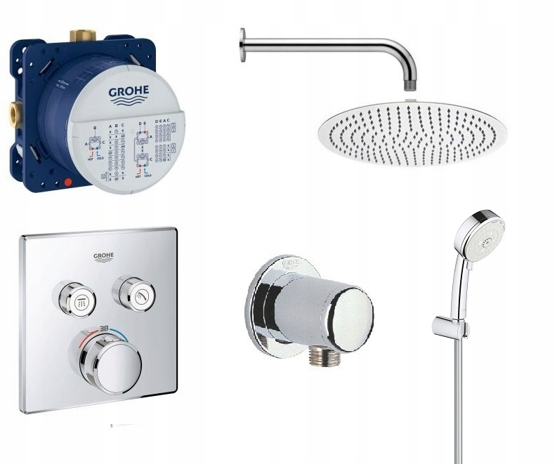 Zestaw podtynkowy z baterią Grohe SmartControl 30cm