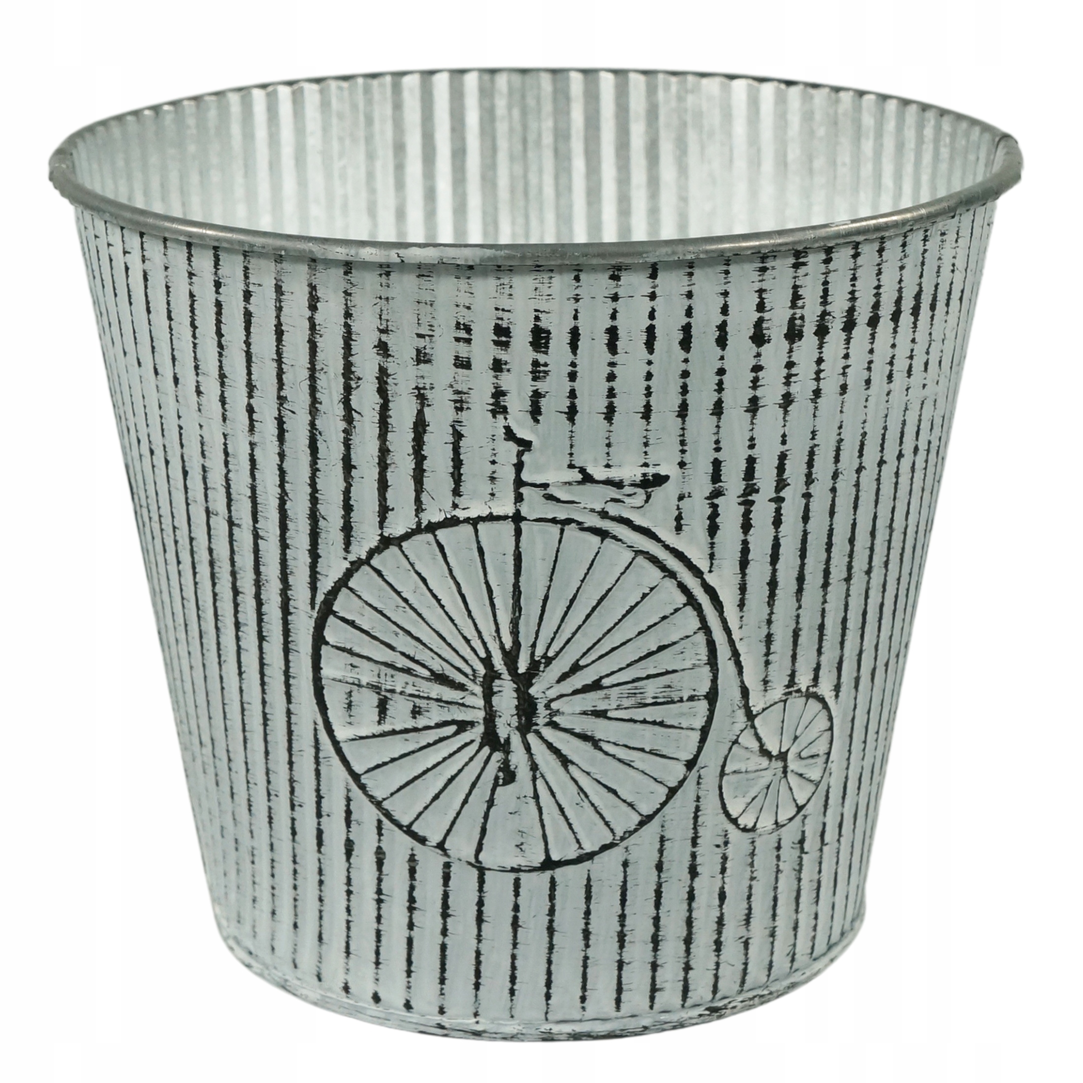 

Okrągła metalowa osłonka doniczka 14 cm