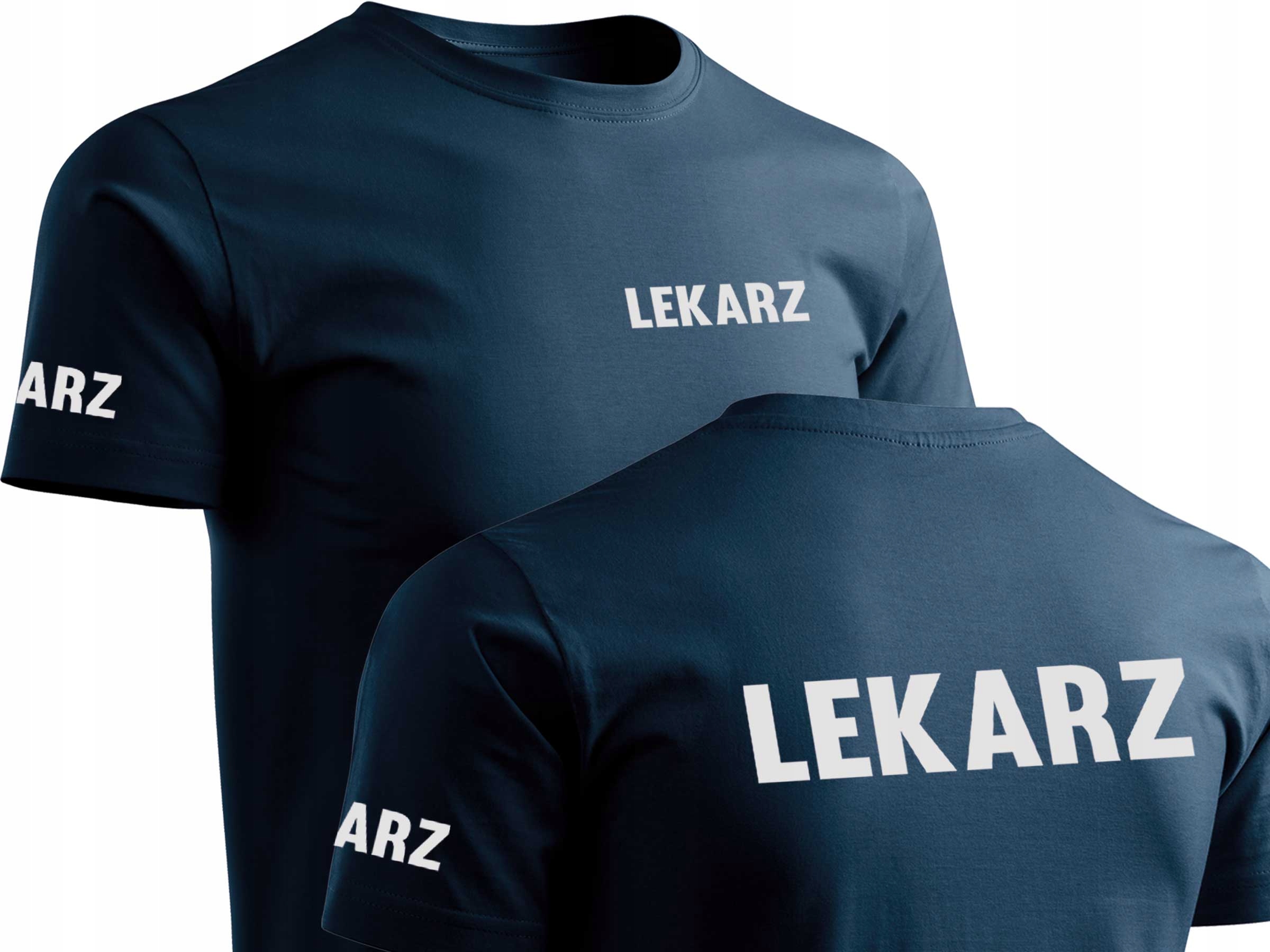 

Widoczna odblaskowa koszulka T-shirt nadruk Lekarz