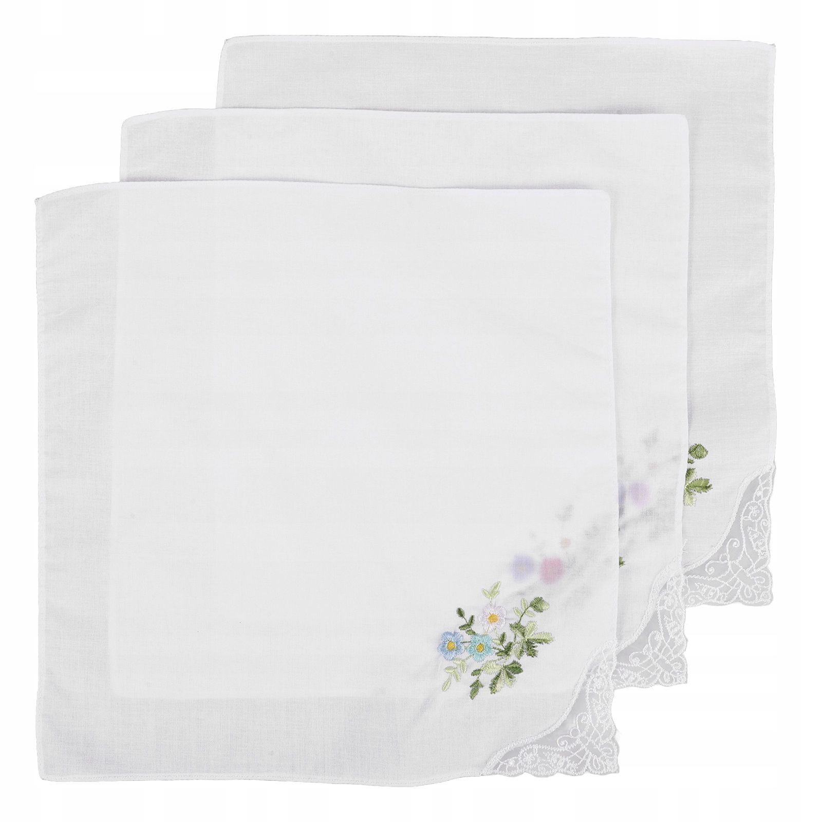 CHUSTECZKA KORONKOWA BIAŁA 28,00X28,00X0,10CM 3 SZT.