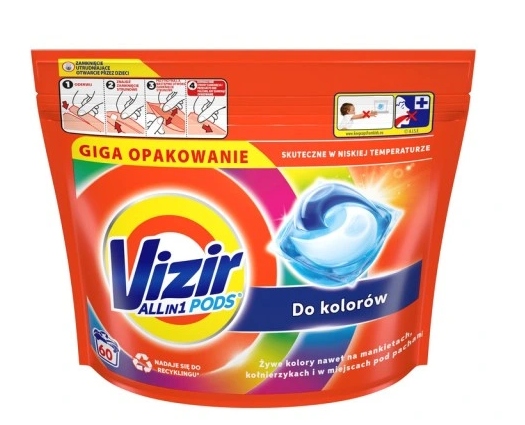 Levně Vizir ALL-in-1 Pods Kapsle na praní 60 kusů na barevné prádlo