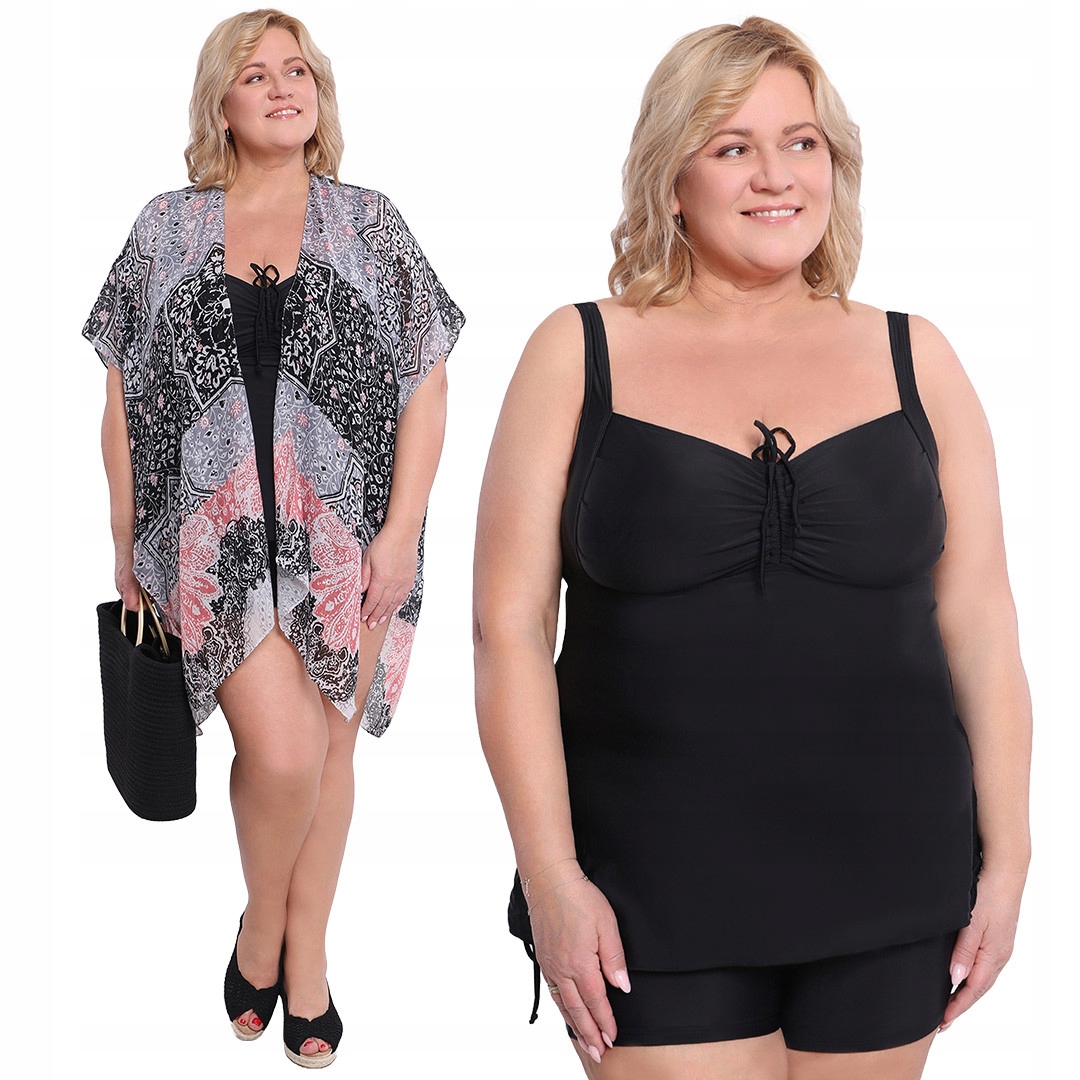 Černé dvoudílné plavky 56