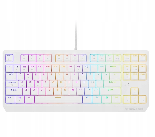 Klawiatura mechaniczna Genesis Thor 230 Tkl Us Rgb Outemu Red Biała