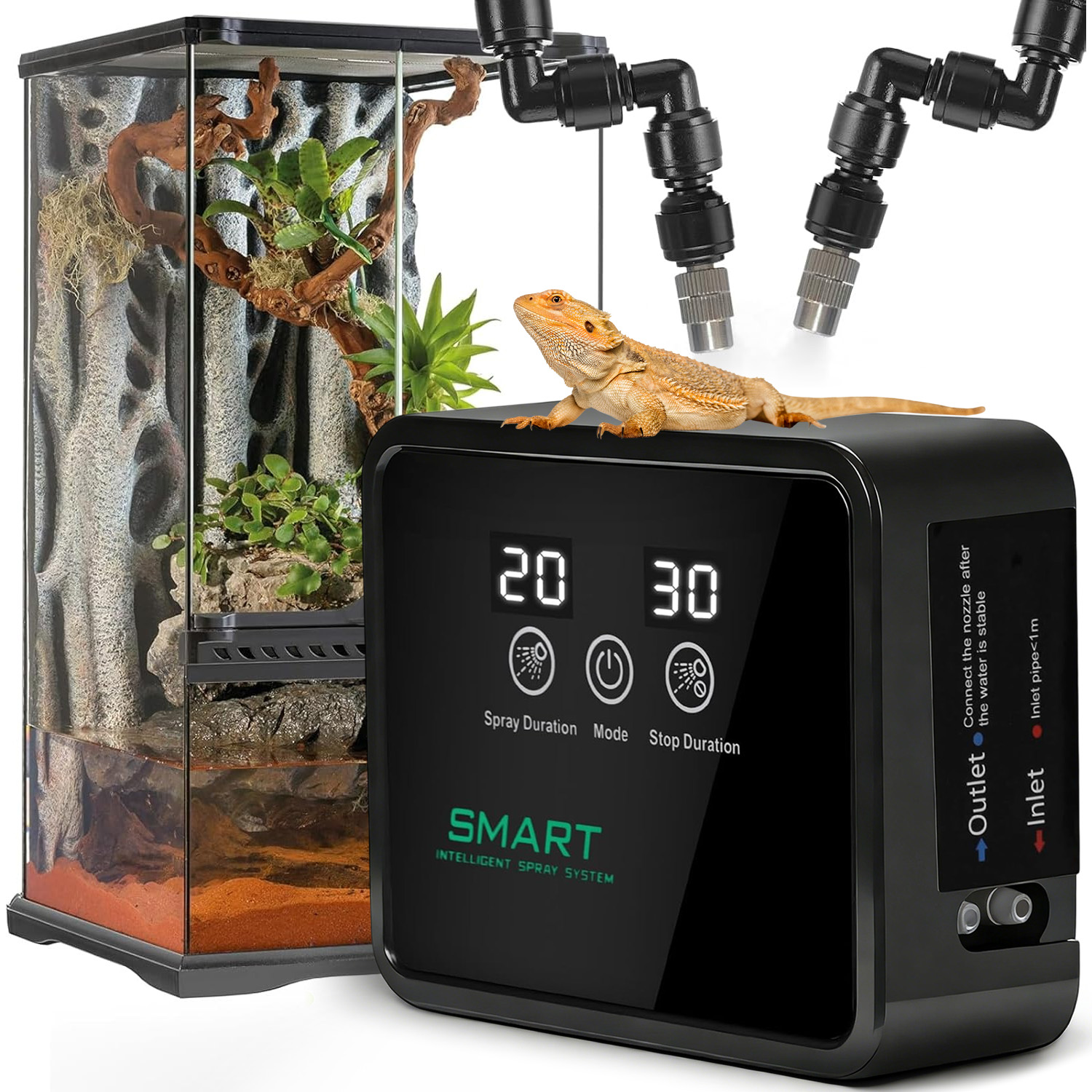 Levně Inteligentní Automatický Nastavitelný Zavlažovač Do Terária S Časovačem