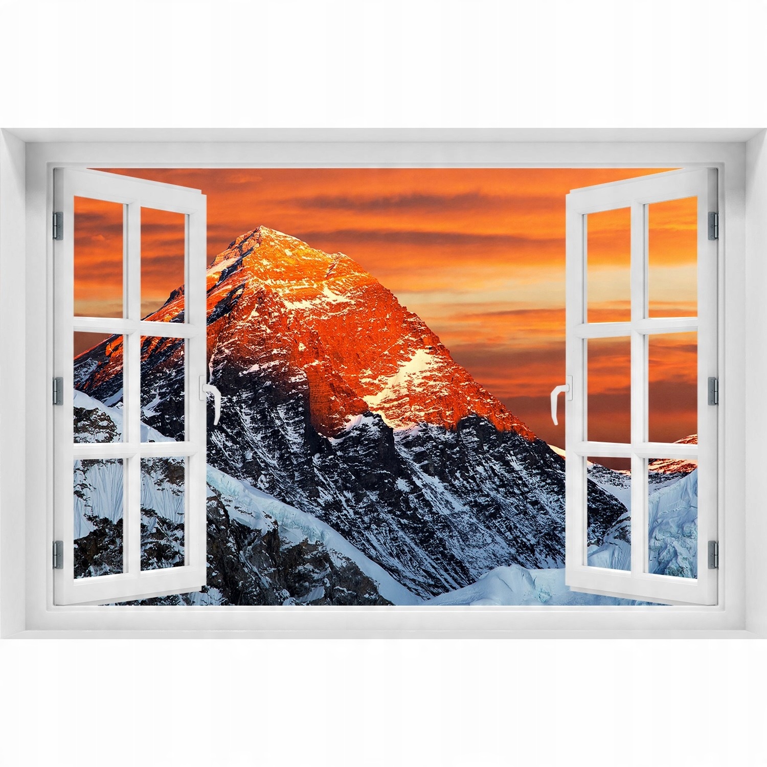 

3D Okno Naklejka na ścianę Szczyt Everest 120x80