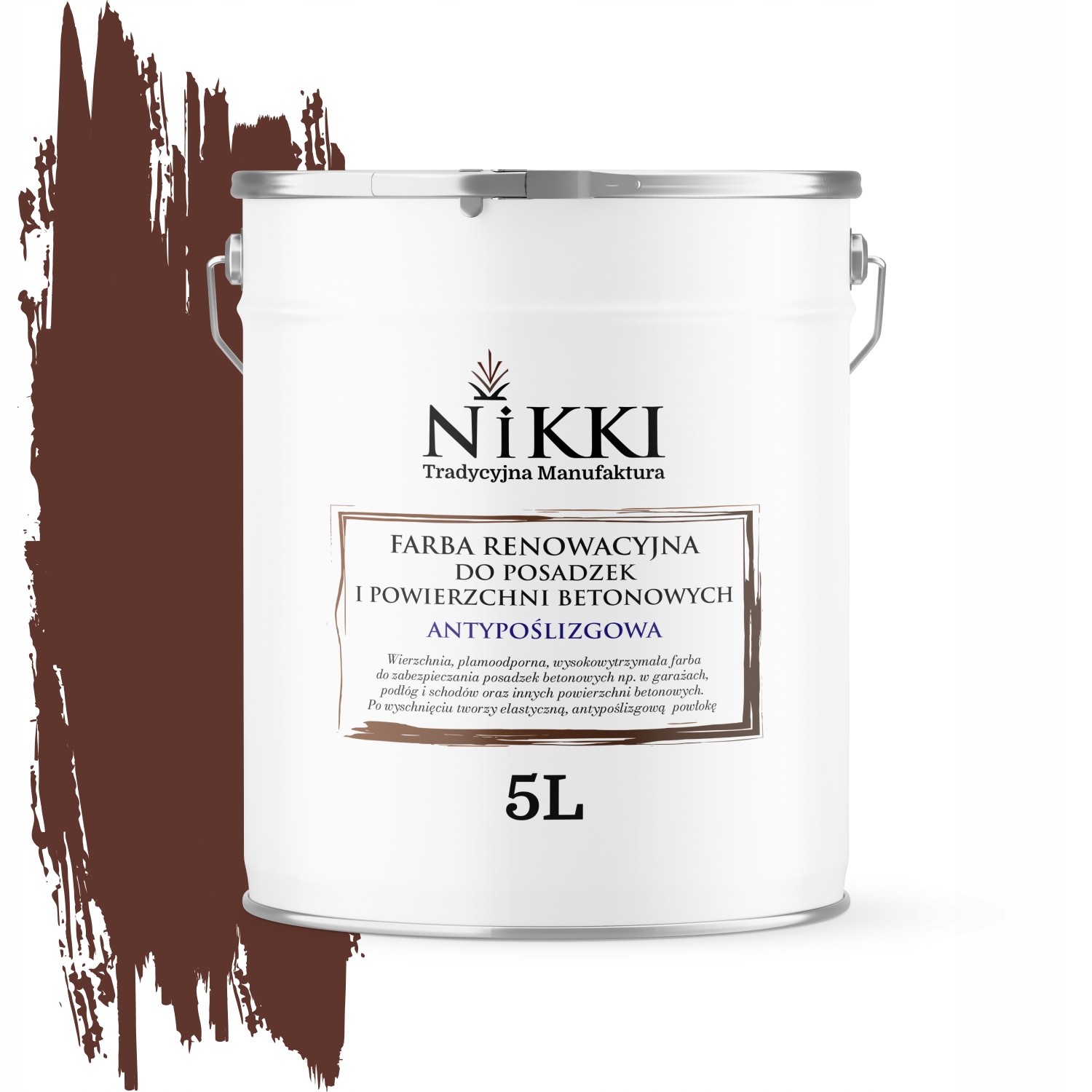 Renovačná Farba Na Podlahy Protišmyková Hnedá Červená Ral 8012 5 L