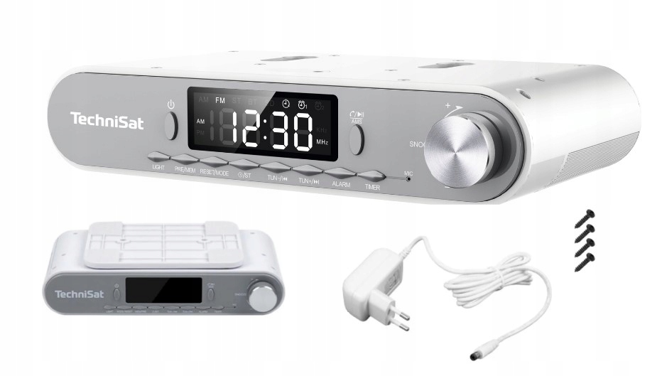 Kuchyňské podskříňkové rádio Fm Bluetooth Technisat KitchenRadi stříbrno-bílé