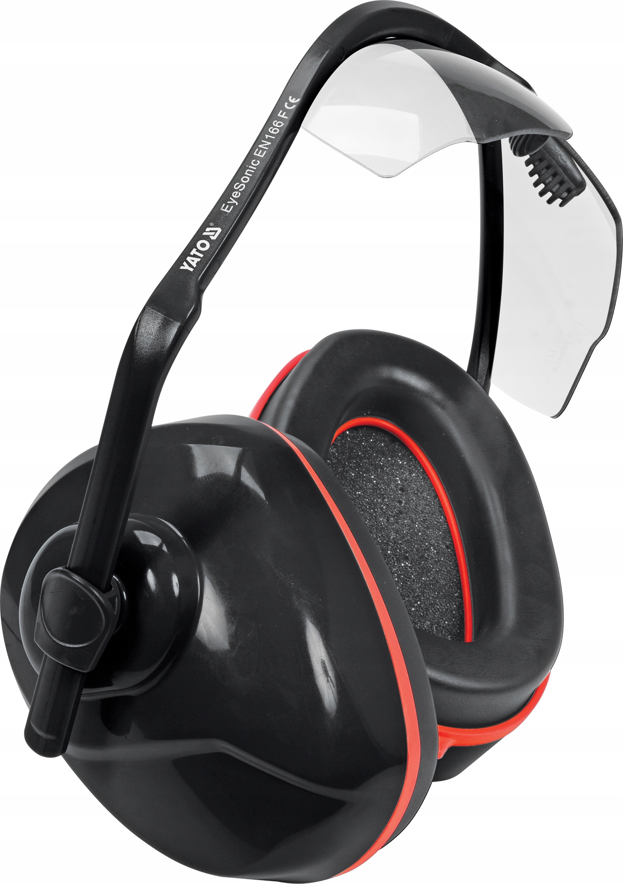 NAUSZNIKI OCHRONNIKI SŁUCHU Z OKULARAMI BEZBARWNE