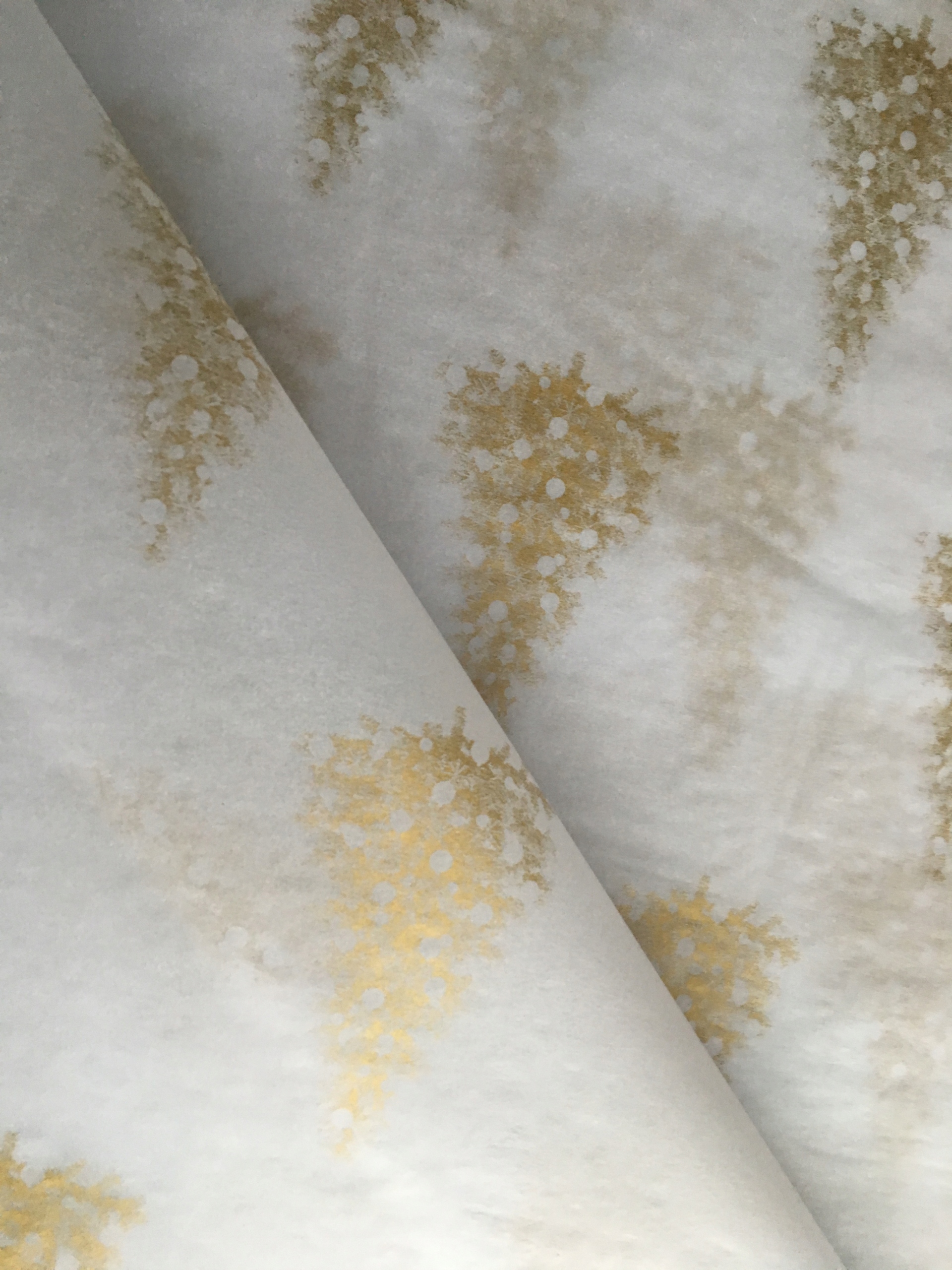 

Bibuła ozdobna do pakowania 50x75 złote Choinki