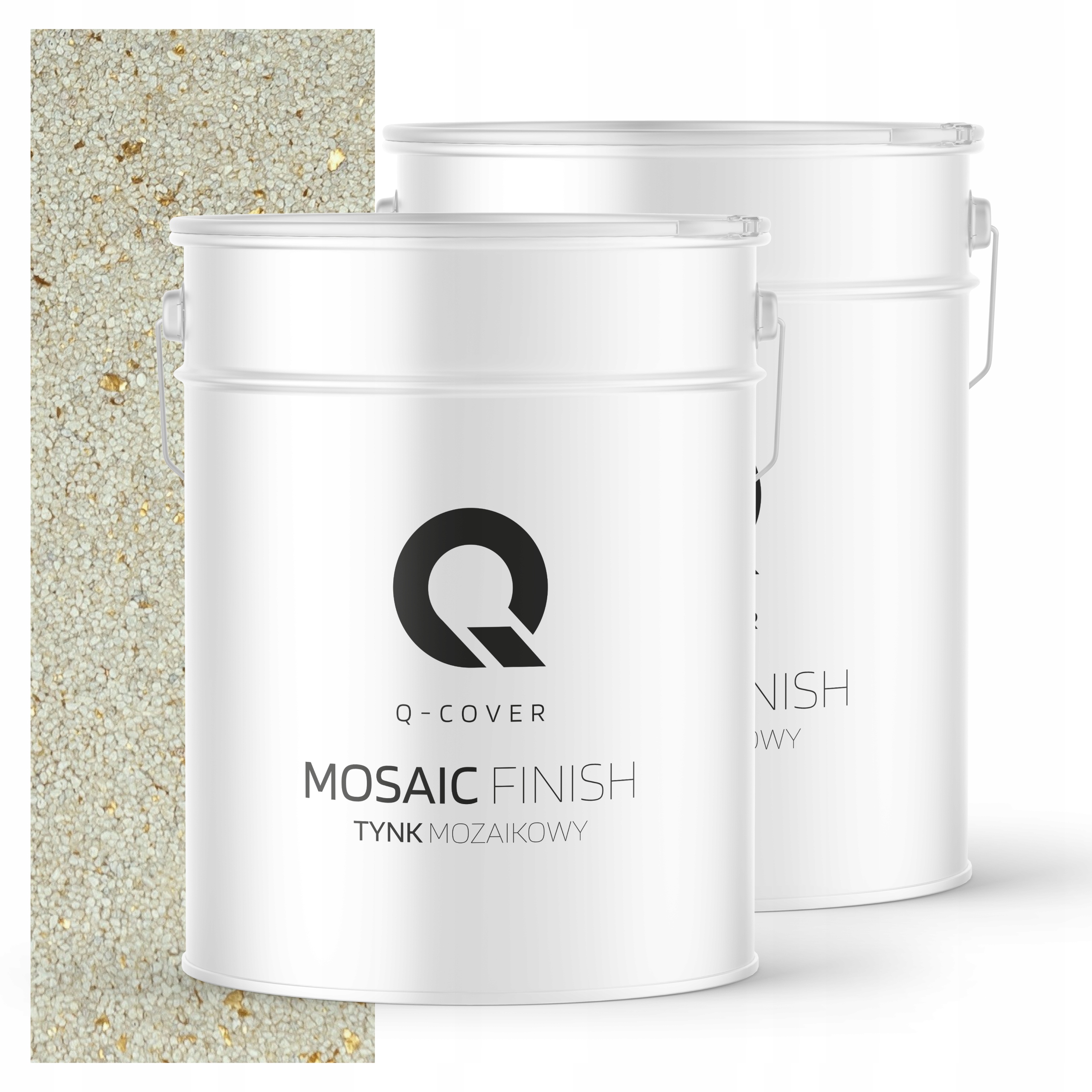 Mozaiková pryskyřičná omítka 12.5 kg vnitřní bílá se zlatou slídou M08 Ozdobná