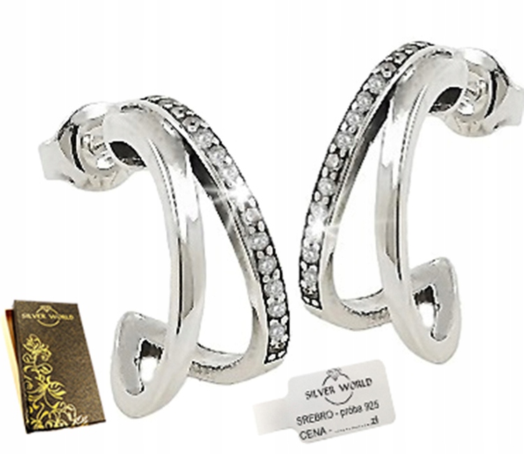 

Kolczyki Srebrne 925 Wkrętki.cyrkonie Swarovski