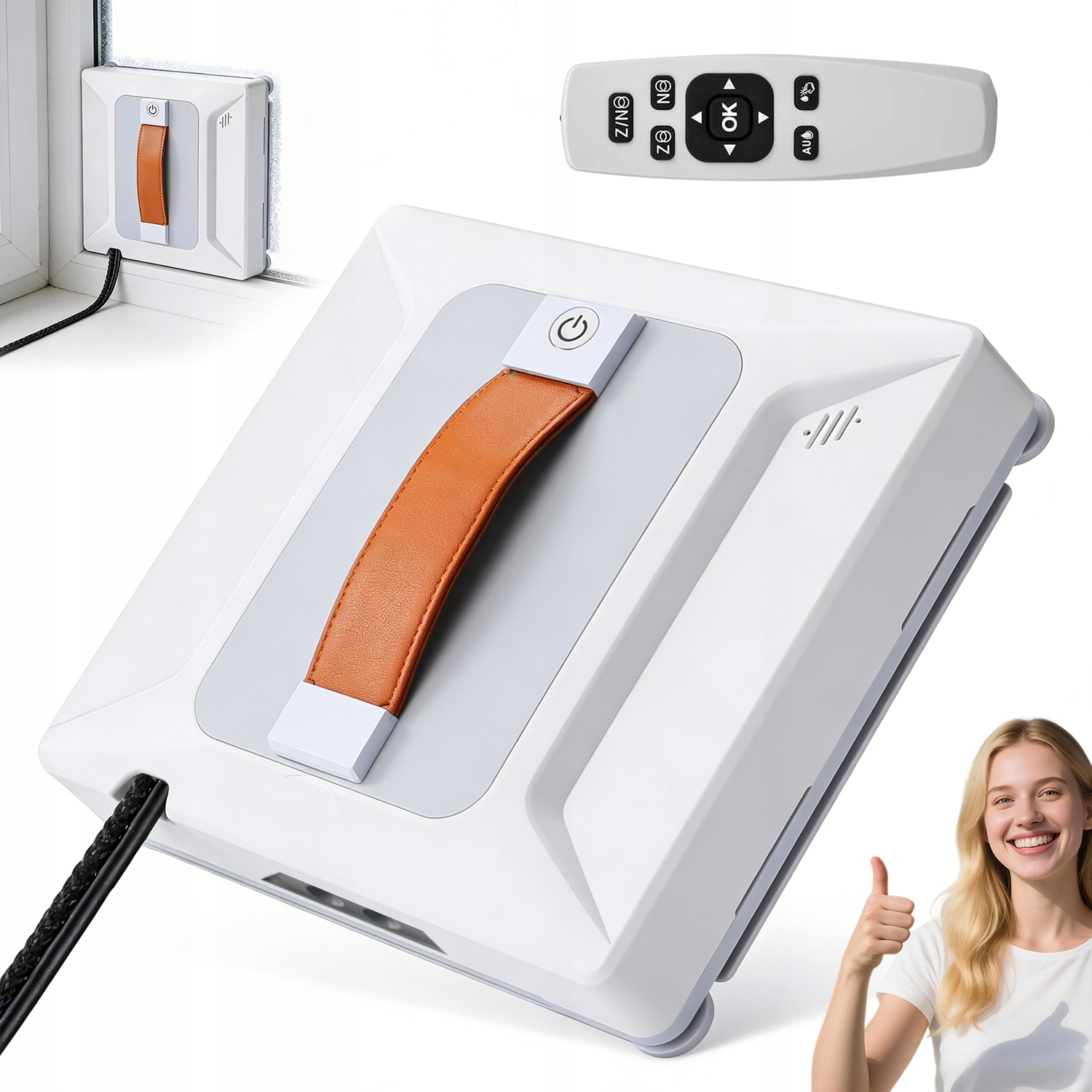 Robot Na Mytí Oken Inteligentní Robot 72W 6000PA S Multifunkčním Dálkovým Ovládáním