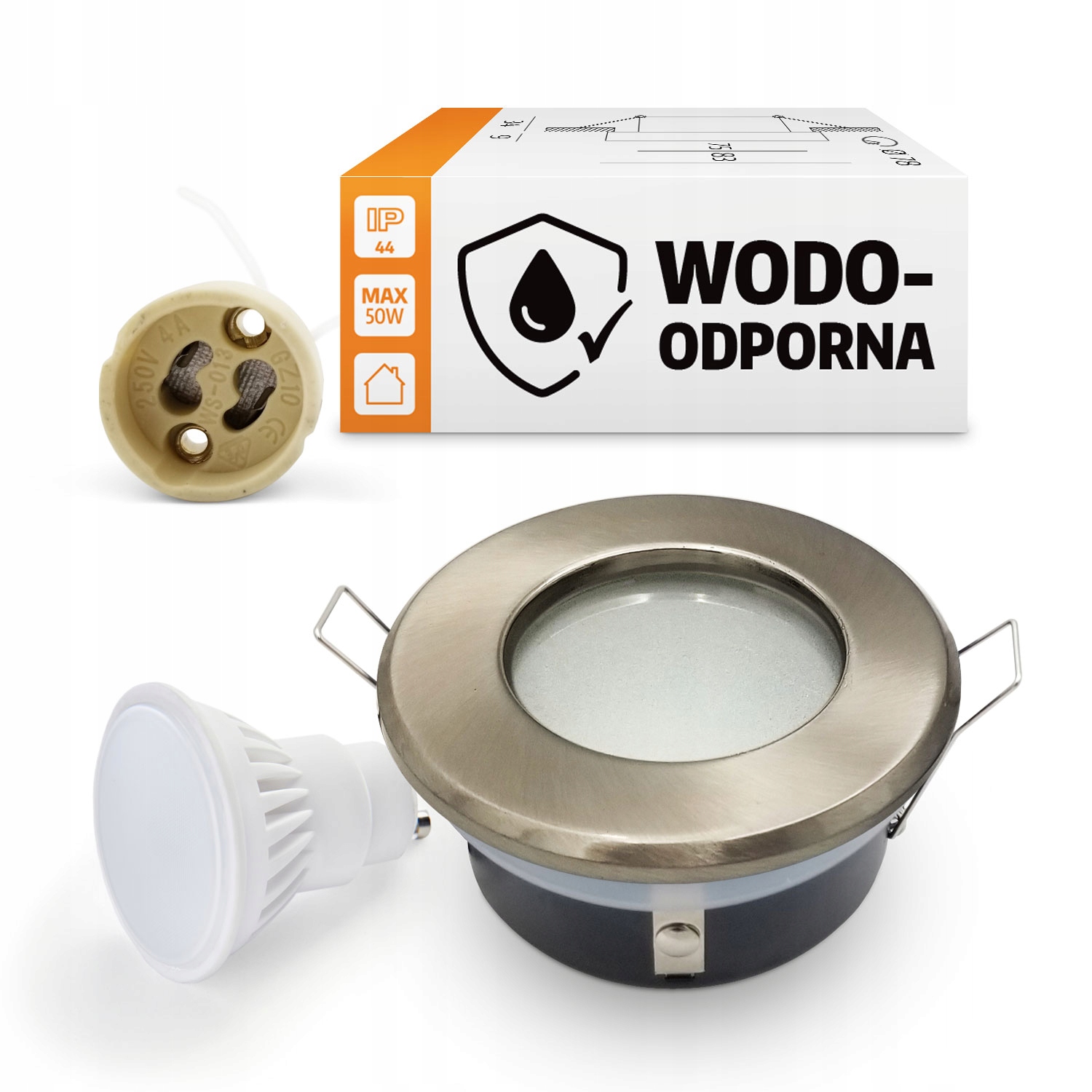 

Oprawka Halogen Zewnętrzny do Podbitki GU10 Led