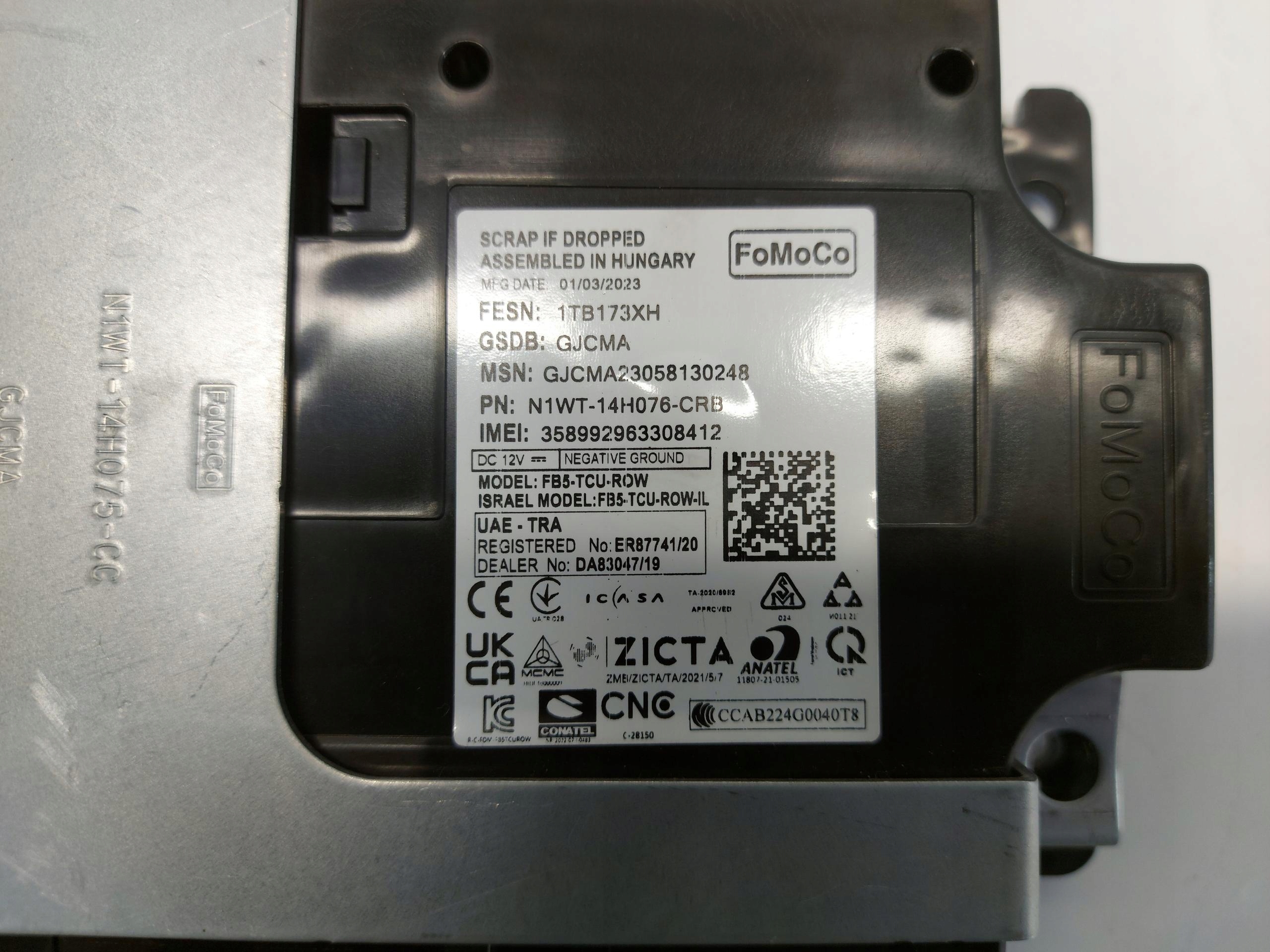 Ford Ranger VI 6 2024r module control unit radio navigation n1wt-14h076-crb