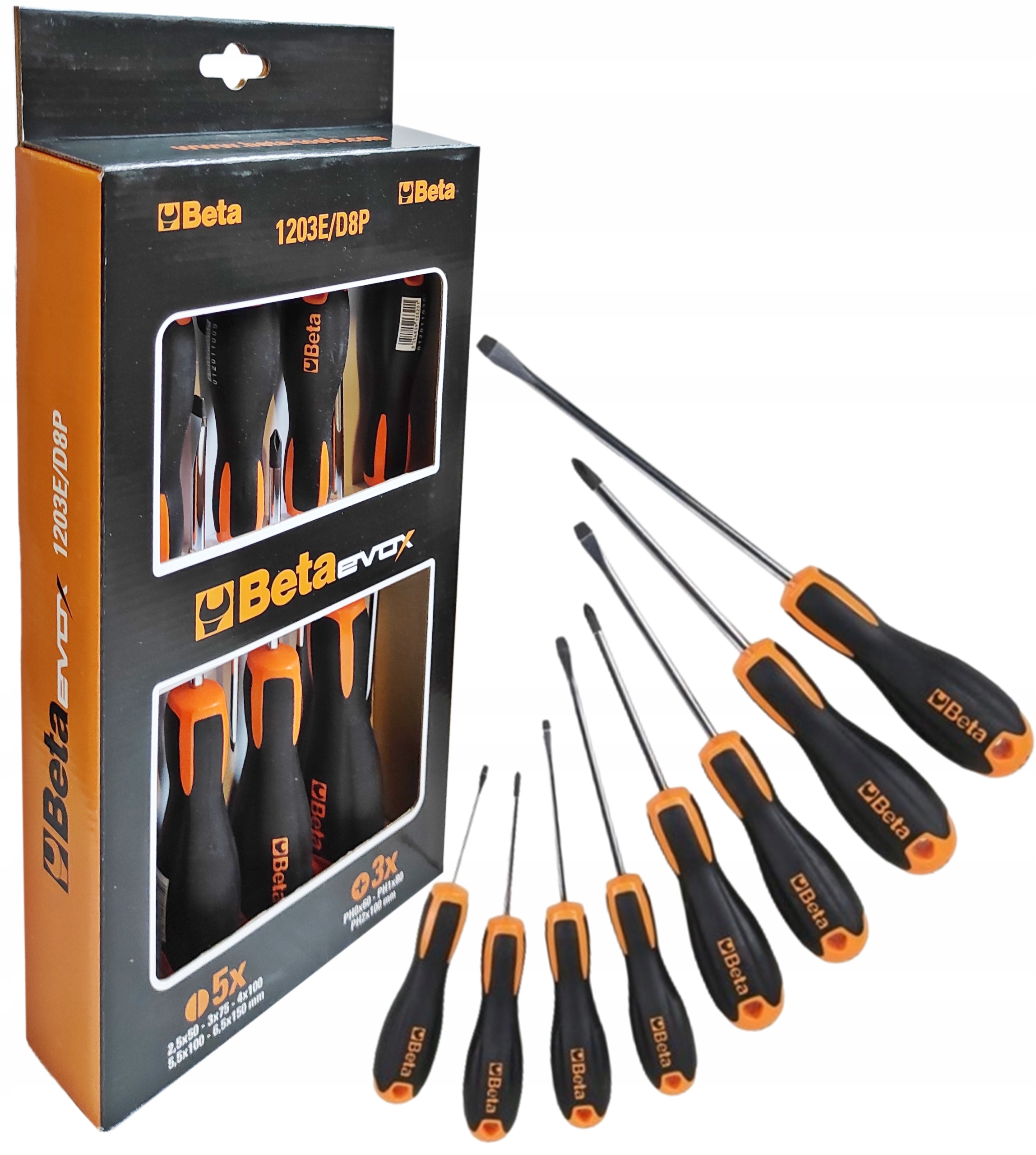 

Beta 1203E/D8P wkrętaki płaskie i krzyżowe 8 szt