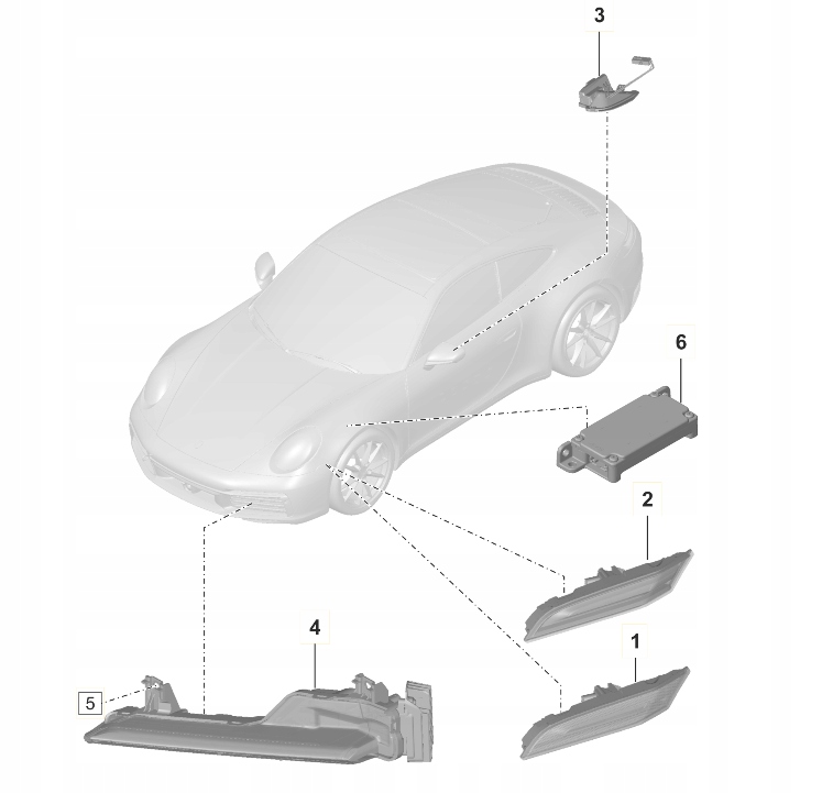 Sterownik świateł do jazdy dziennej PORSCHE 992 CARRERA 4S PAA941597