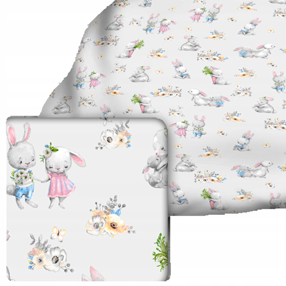 

Prześcieradło 90x160 materiałowe bawełna 502sza