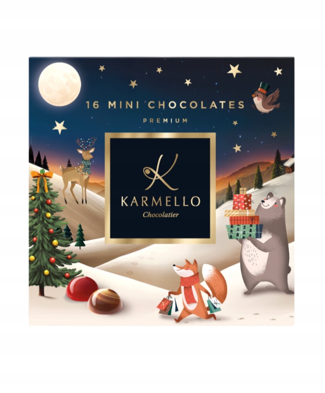 Levně Karmello čokoládky míchané s náplní 16 kusů