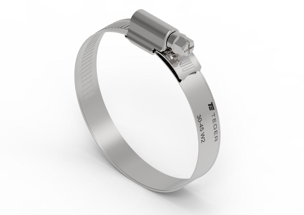 Opaska ślimakowa 30-45 nierdzewna 12mm Teger