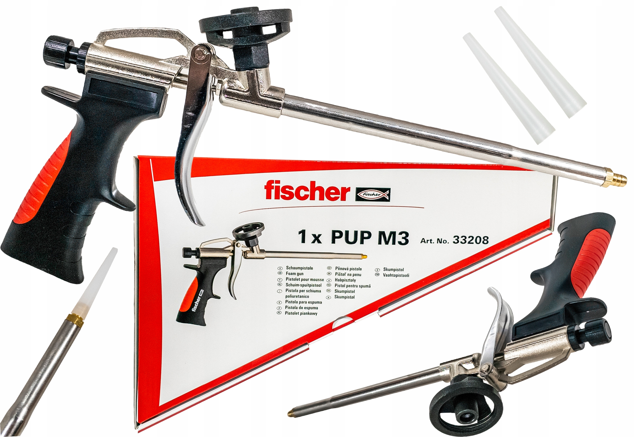 PISTOLET DO PIANY PIANKI MONTAŻOWEJ PISTOLETOWEJ METALOWY PUP M3 FISCHER