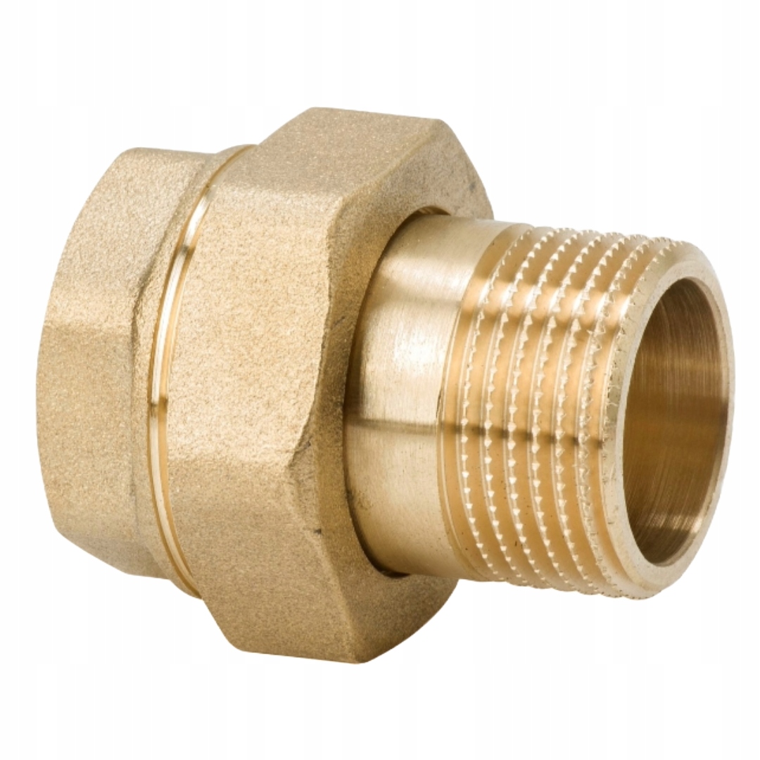 ŚRUBUNEK MOSIĘŻNY PROSTY 1/2" CALA DN15 Z USZCZELKĄ ORINGIEM SOLIDNY MOCNY