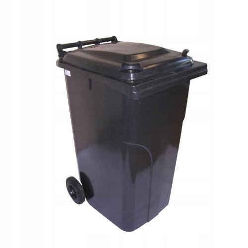 Levně Popelnice plastová, 240 l, černá