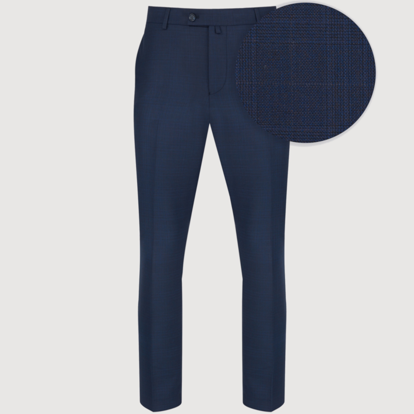 Tmavě modré oblekové kalhoty s jemným kostkovaným vzorem Pako Lorente 182/108