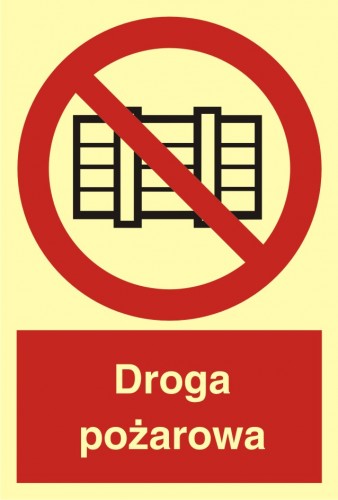 Droga pożarowa znak 20x29,6 System TD
