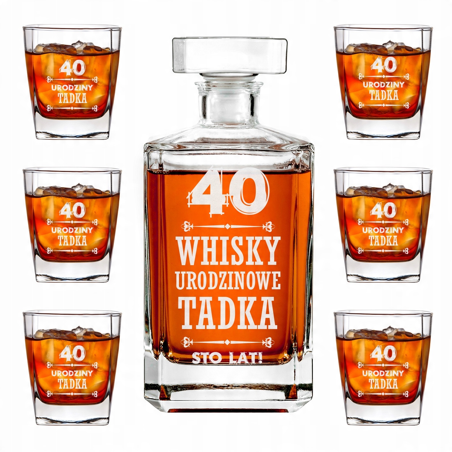 

Prezent Na Urodziny Szklanki Do Whisky x6 Karafka