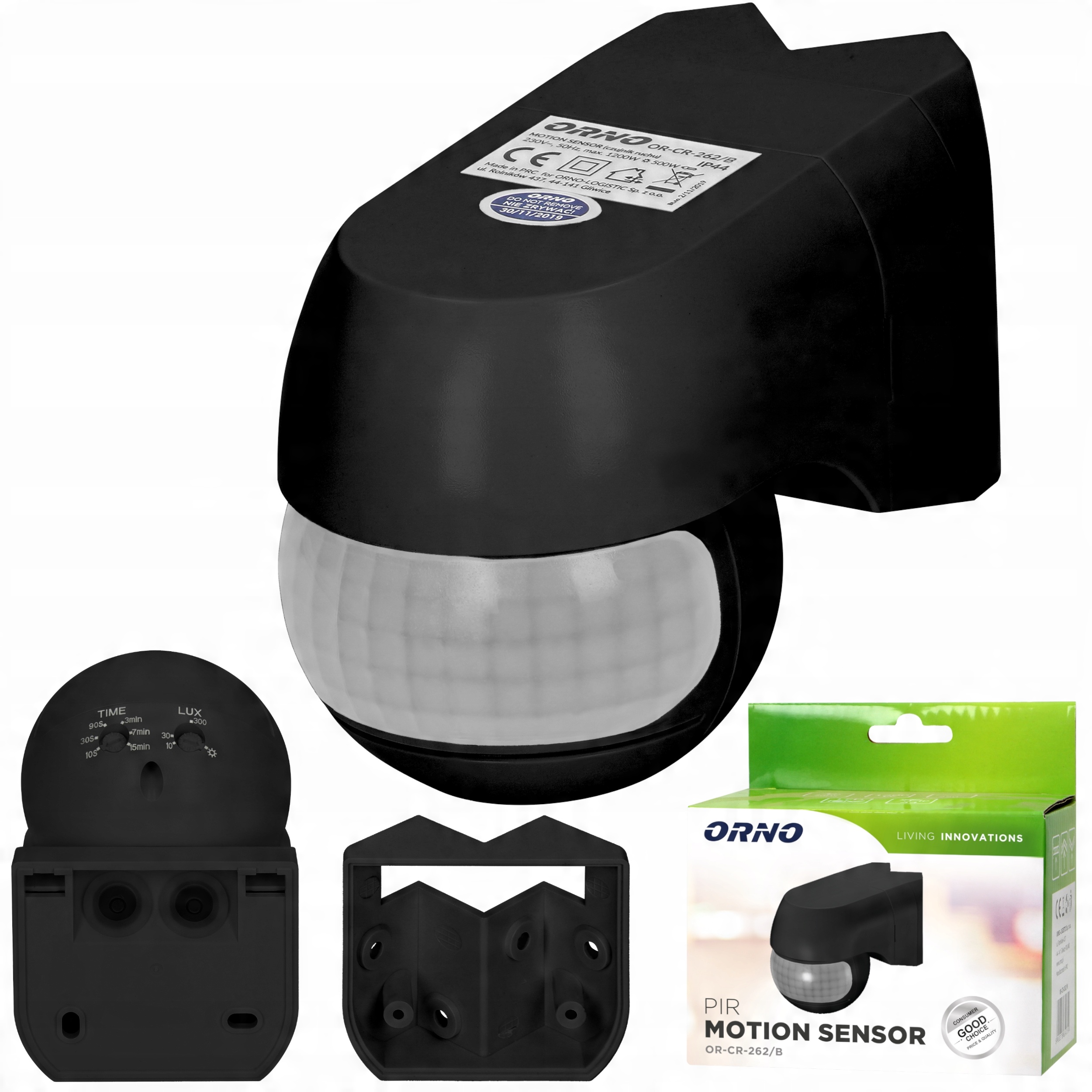 

Czujnik Ruchu Zmierzchu 230V Zewnętrzny IP44 220°