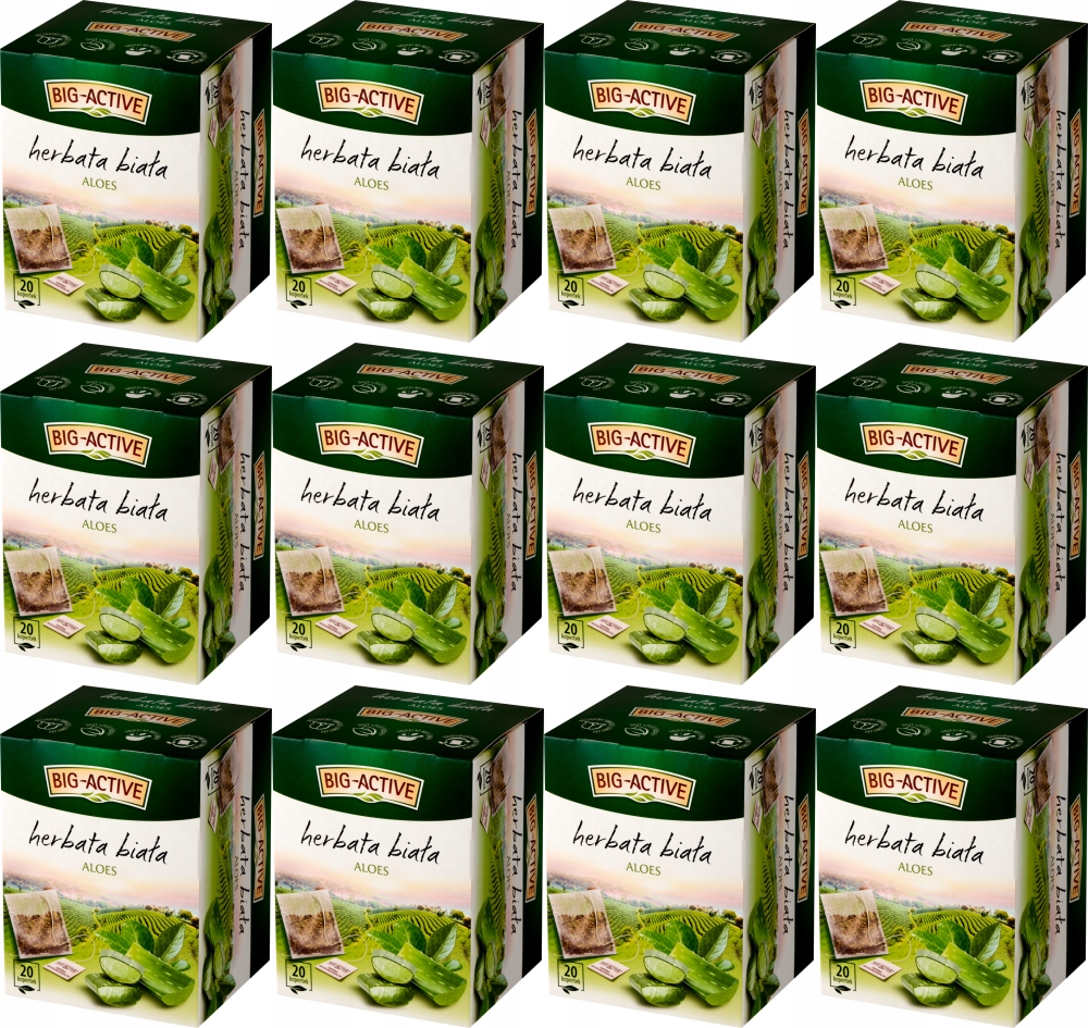 Big-Active Herbata Biała z aloesem ex20 x12