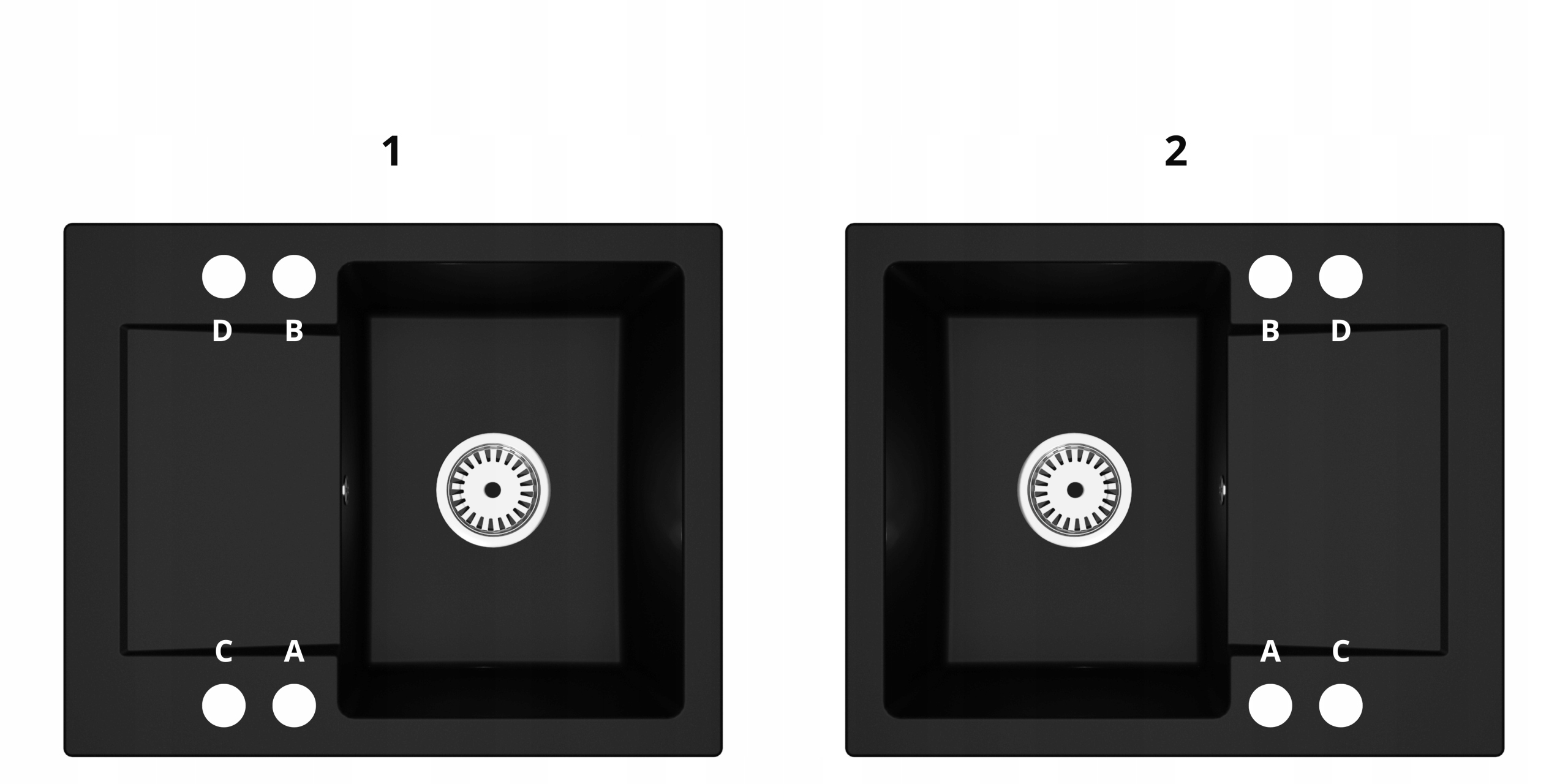 ZLEWOZMYWAK GRANITOWY JEDNOKOMOROWY DONZO + SYFON Marka Brado