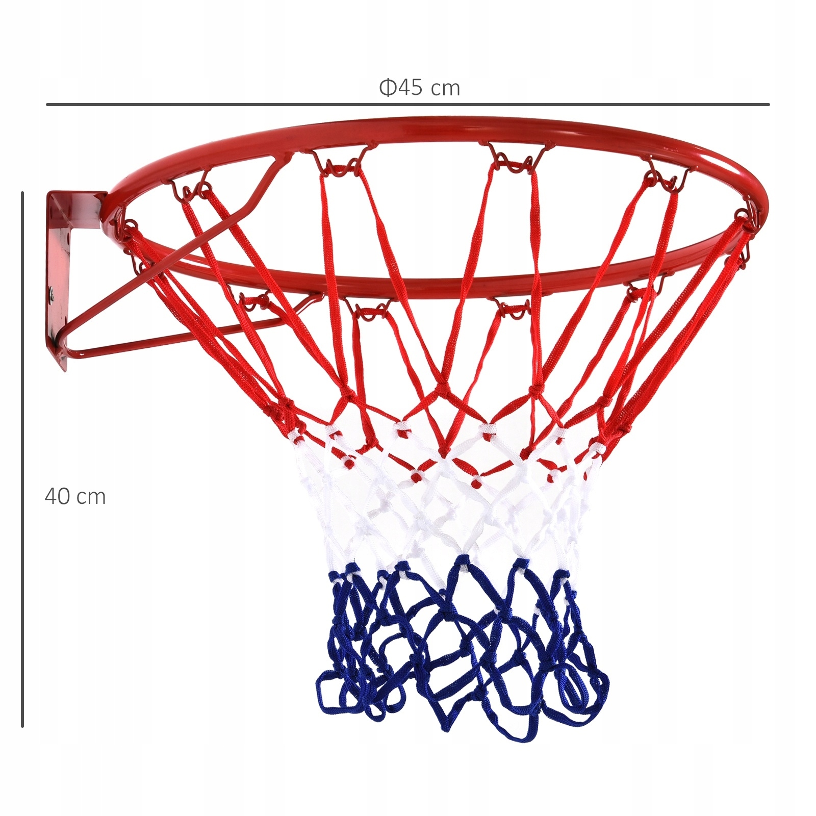 Баскетбольная корзина HOMCOM-A61-016 количество крючков для сетки 12