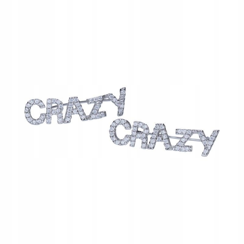 náušnice pro ženu ze stříbra 925 Náušnice crazy se zirkony jako dárek