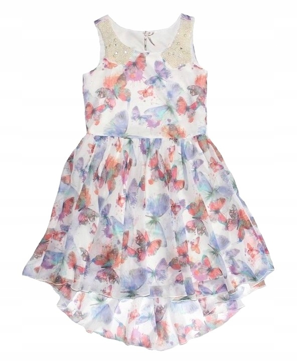 NEXT piękna sukienka w motyle perłki 12 l roz. 152