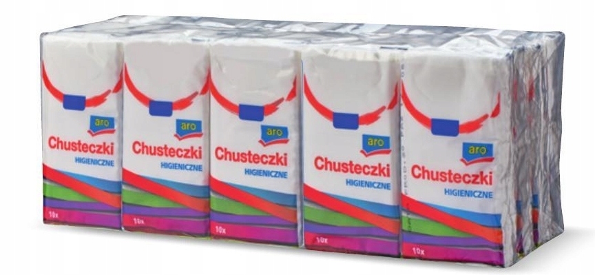 

chusteczki higieniczne 3 warstwy 10 x 10 szt