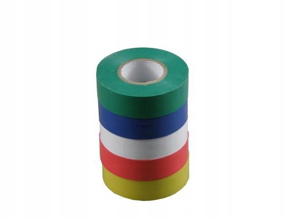 Taśma izolacyjna kolor losowy 19mm x 20m sprzedawane po 10