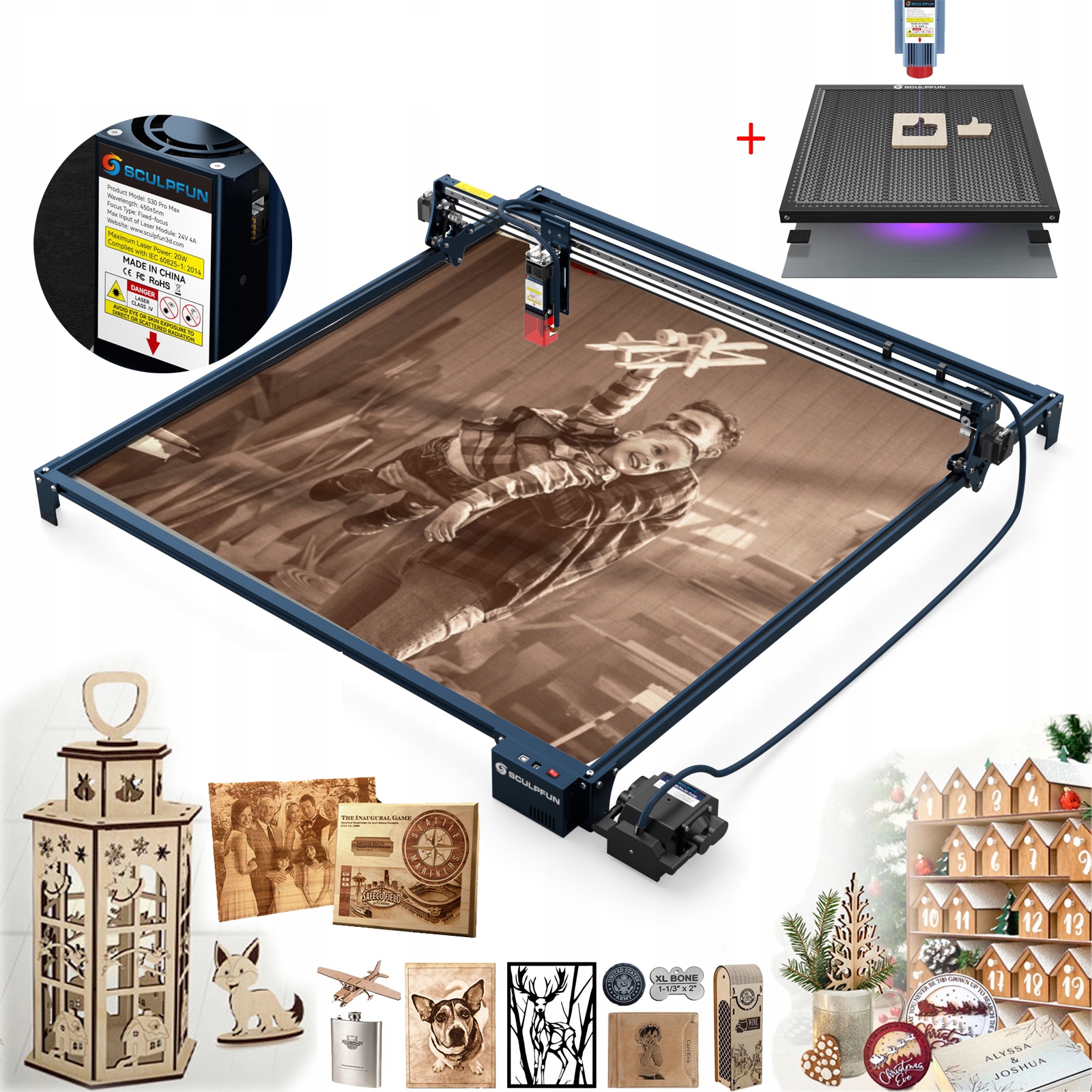 

Grawer laserowy Sculpfun S30 Pro Max 935*905mm+PAD