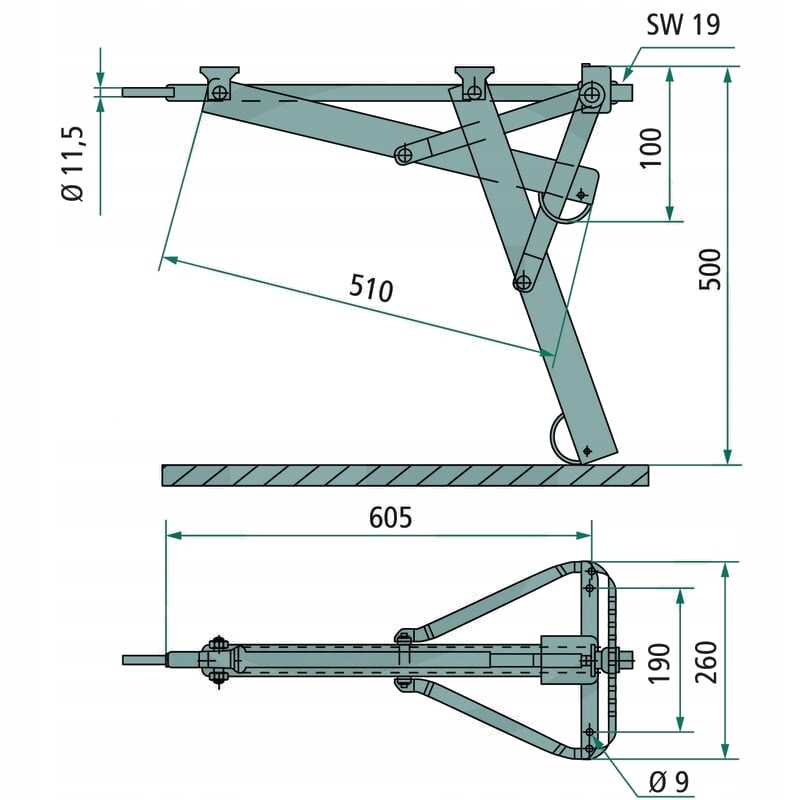 AL-KO Podpora wtykowa COMPACT długa, ocynkowana Marka AL-KO