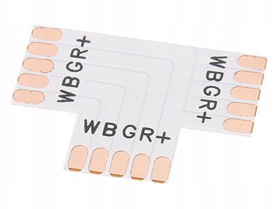 

Złączka kątowa do taśm Rgbw 12mm 5-pin T