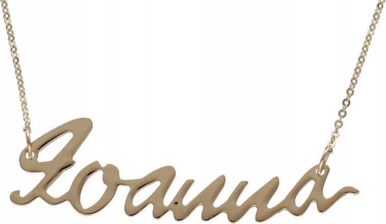 Zlatý řetízkový náhrdelník 585 s jménem Joanna, dámský, módní vzor 14k