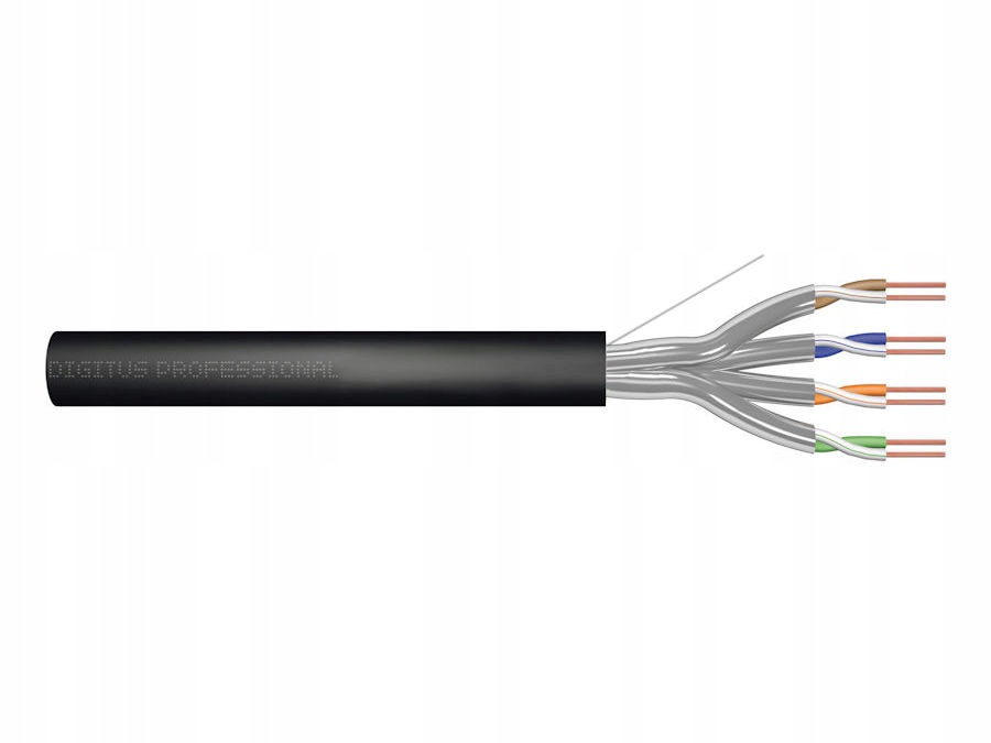Kabel instalacyjny kat.6A U/ftp Fca Awg 23/1 Pe 50m zewn. żelowany Digitus