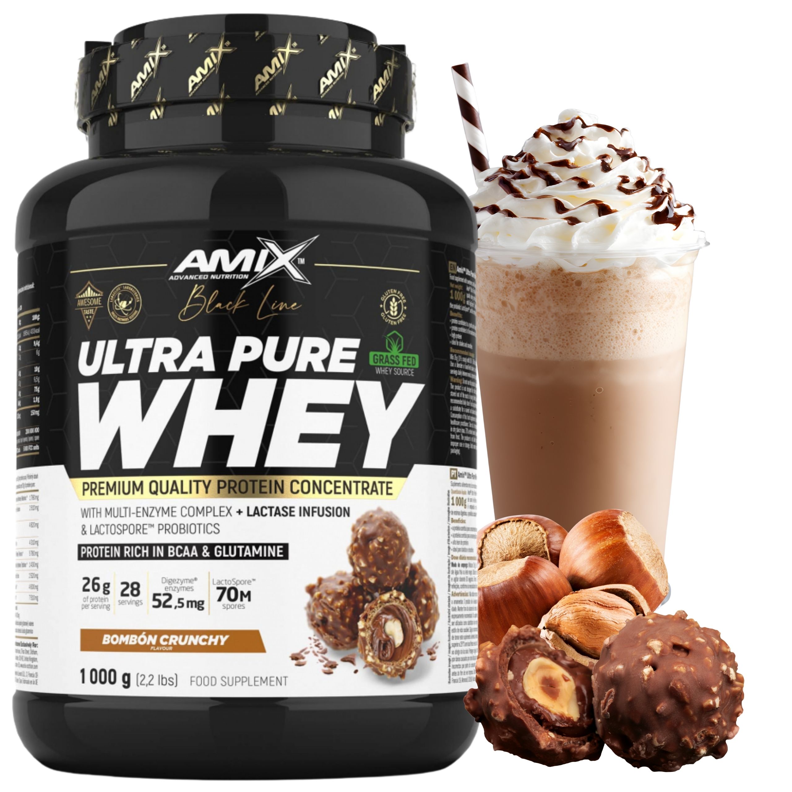 Syrovátkový Koncentrát Wpc Pure Whey Digezyme 1 kg Čokoláda-Ořech