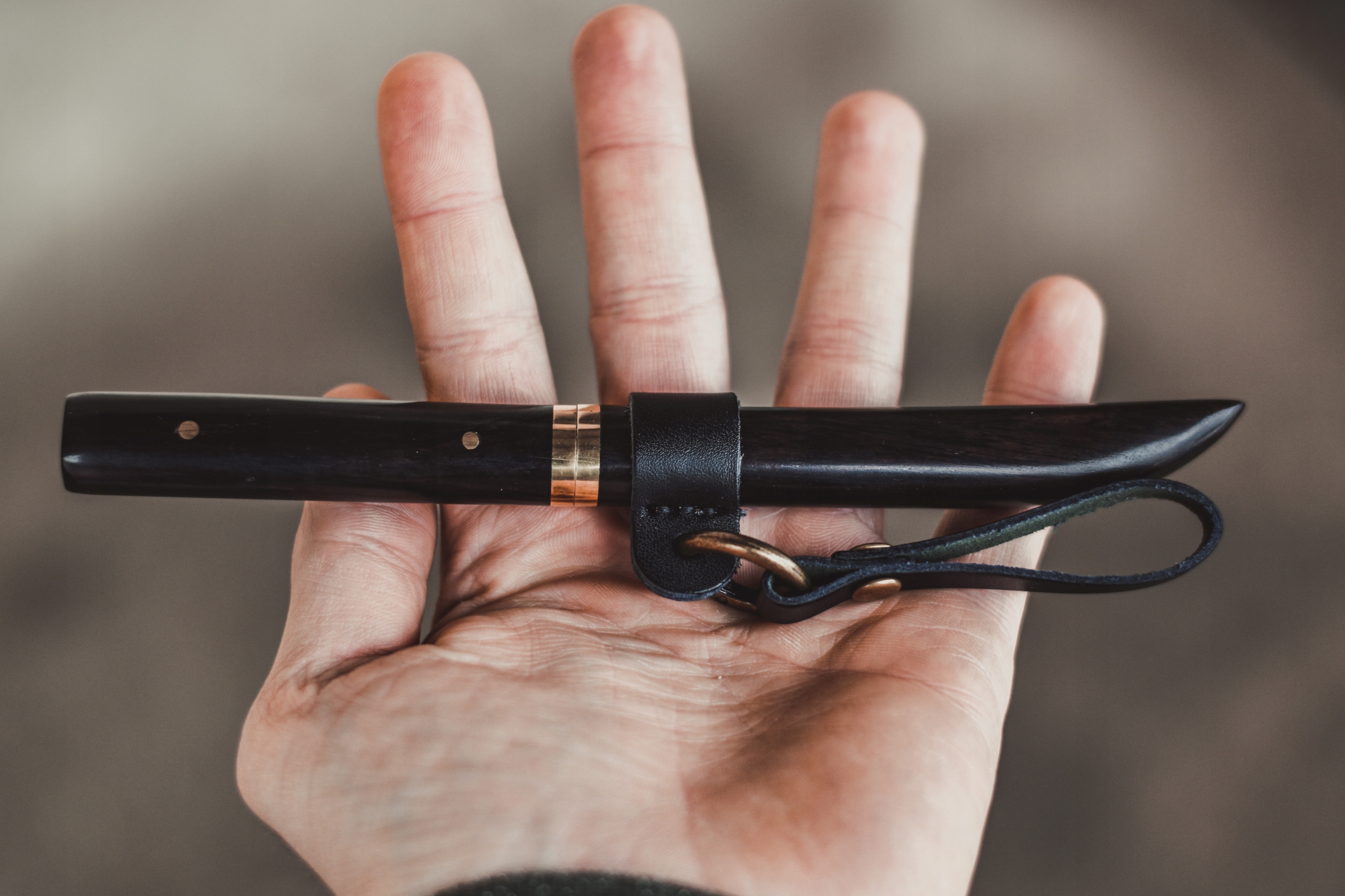 Nůž Katana Ocel Damascénský Ostrý Japonský Samuraj