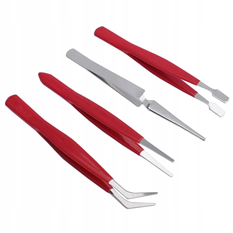 

Pęsety 4cz 11-12cm uchwyt Pvc