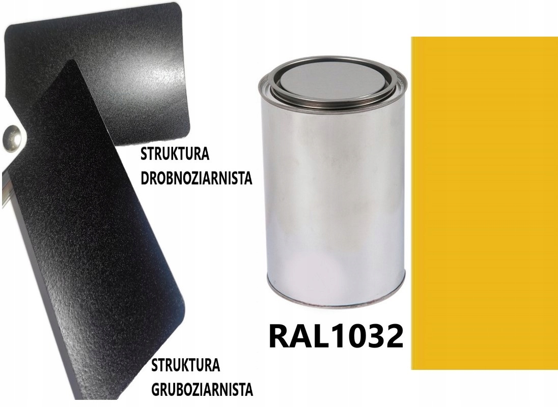 STRUKTURA GRUBOZIARNISTA RAL 1032 MAT 05-08 % DO PLASTIKU METALU AKRYL 1L