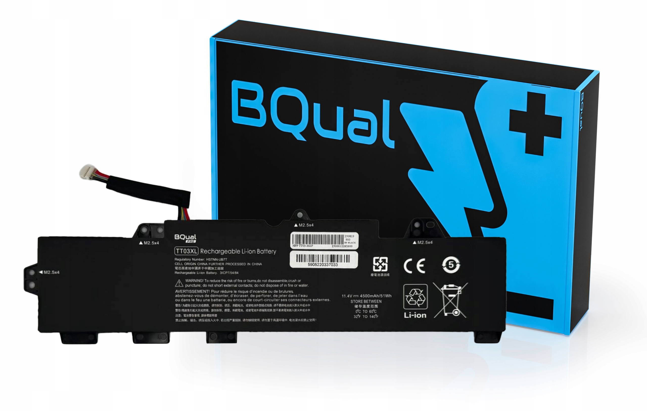 Bateria BQual Pro TT03XL do Hp EliteBook 755 850 G5 850 G6 ZBook 15U G5 G6