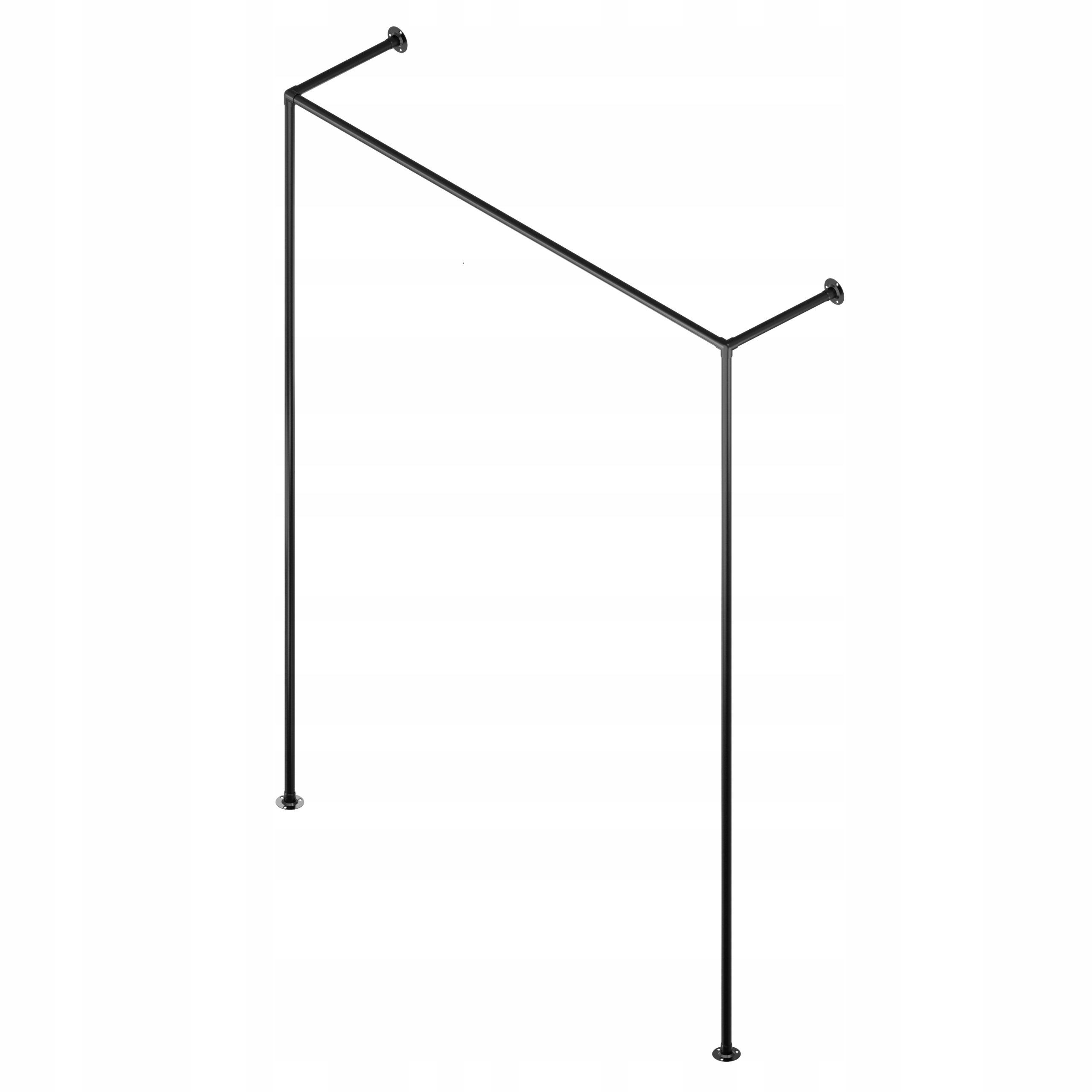 Věšák Na Oblečení Loft 203x150 cm 25 mm Hotse Černý