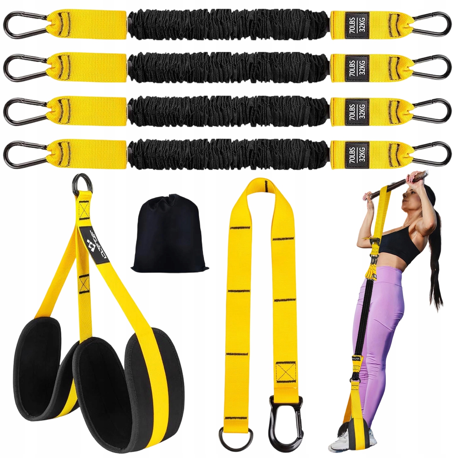 Popruhy Fitness Pásy Pro Cvičení Trénink 5V1